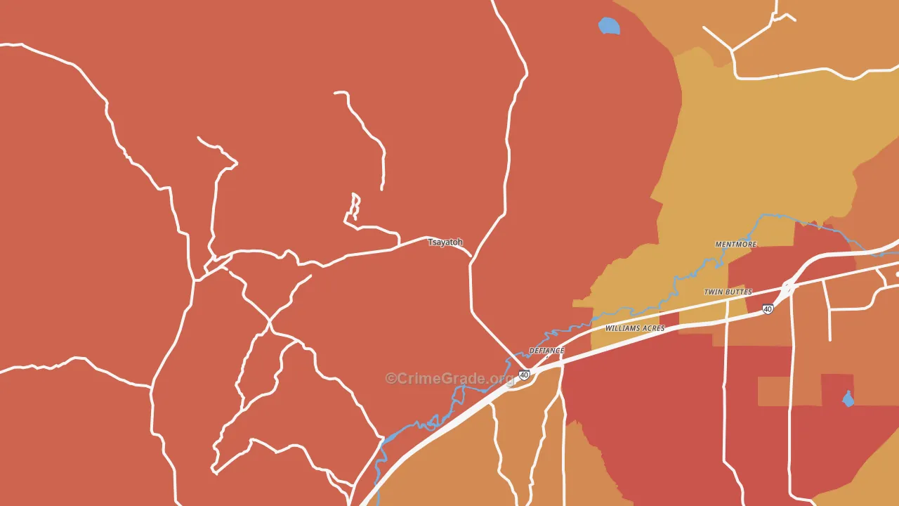 87319, NM Map of Vehicle Theft Rates