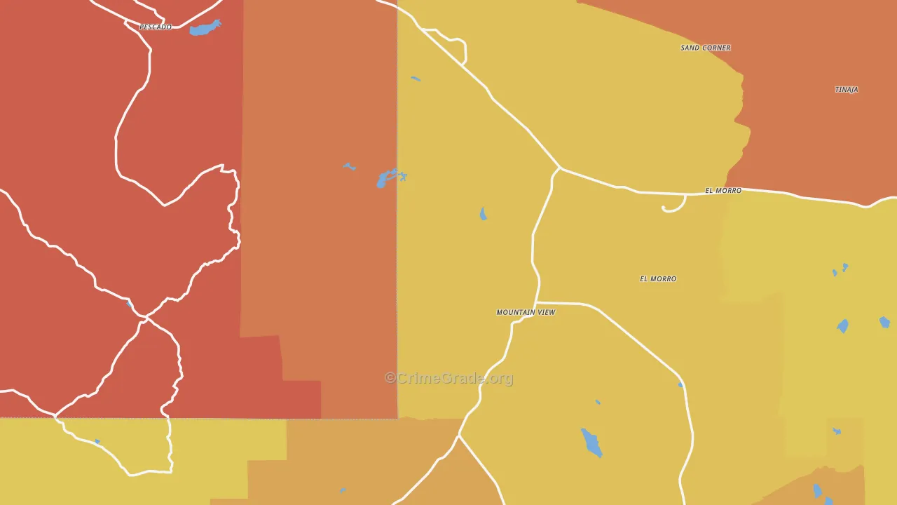 87321, NM Map of Vehicle Theft Rates