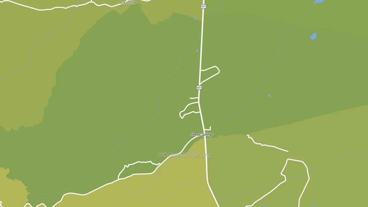 87364, NM Map of Vehicle Theft Rates