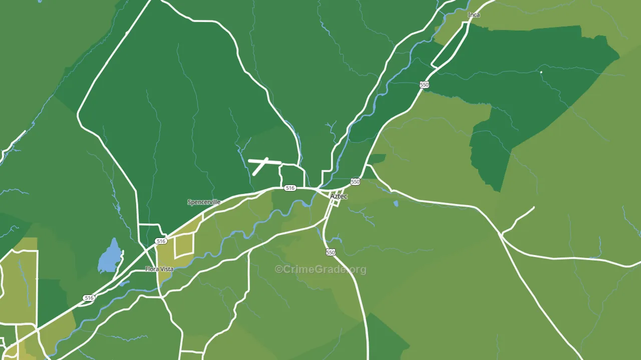 87410, NM Map of Vehicle Theft Rates