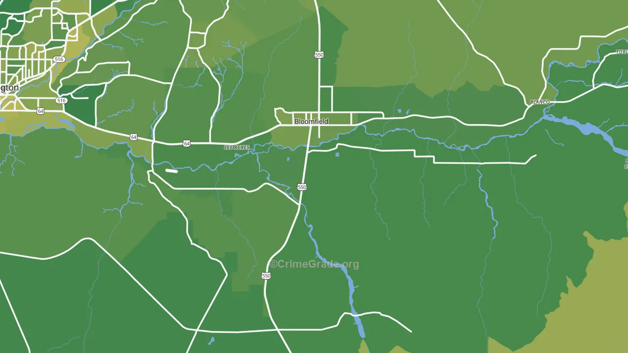 87413, NM Map of Vehicle Theft Rates