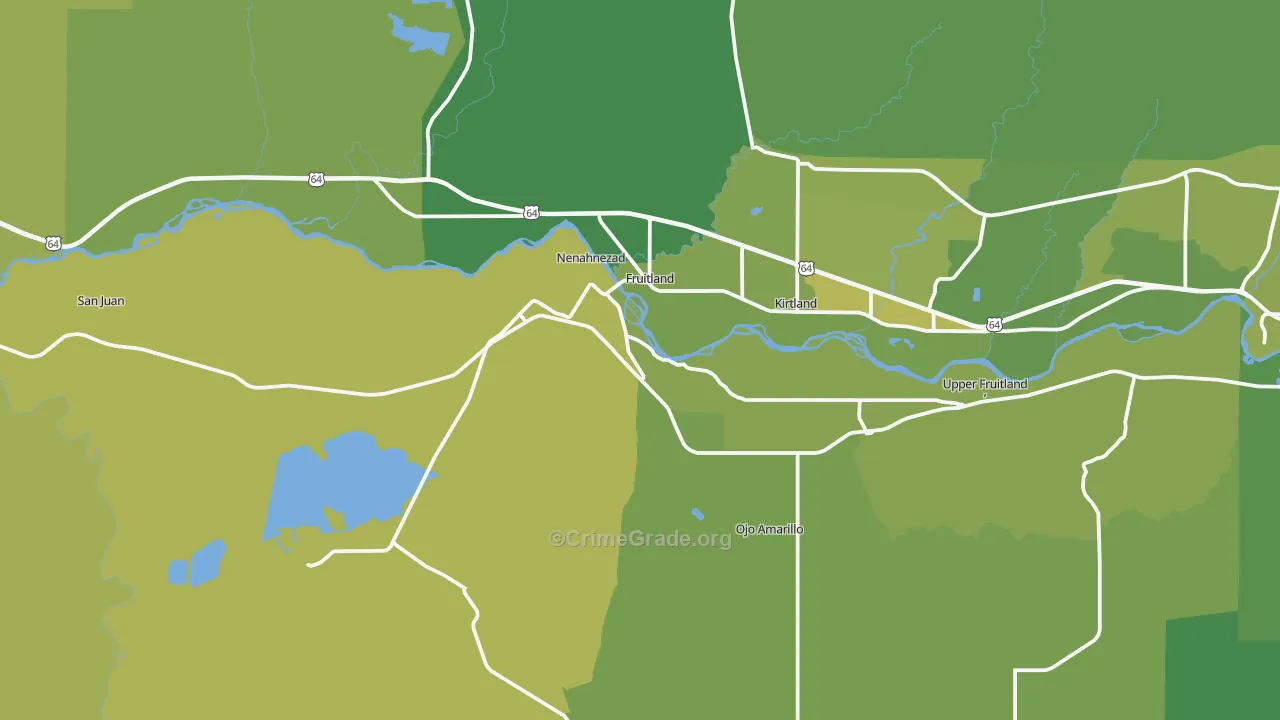 87416, NM Map of Vehicle Theft Rates