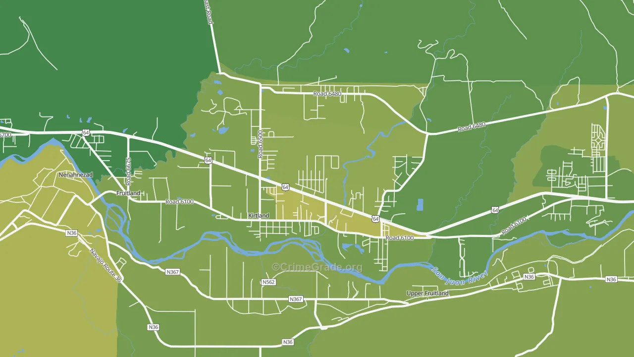 87417, NM Map of Vehicle Theft Rates