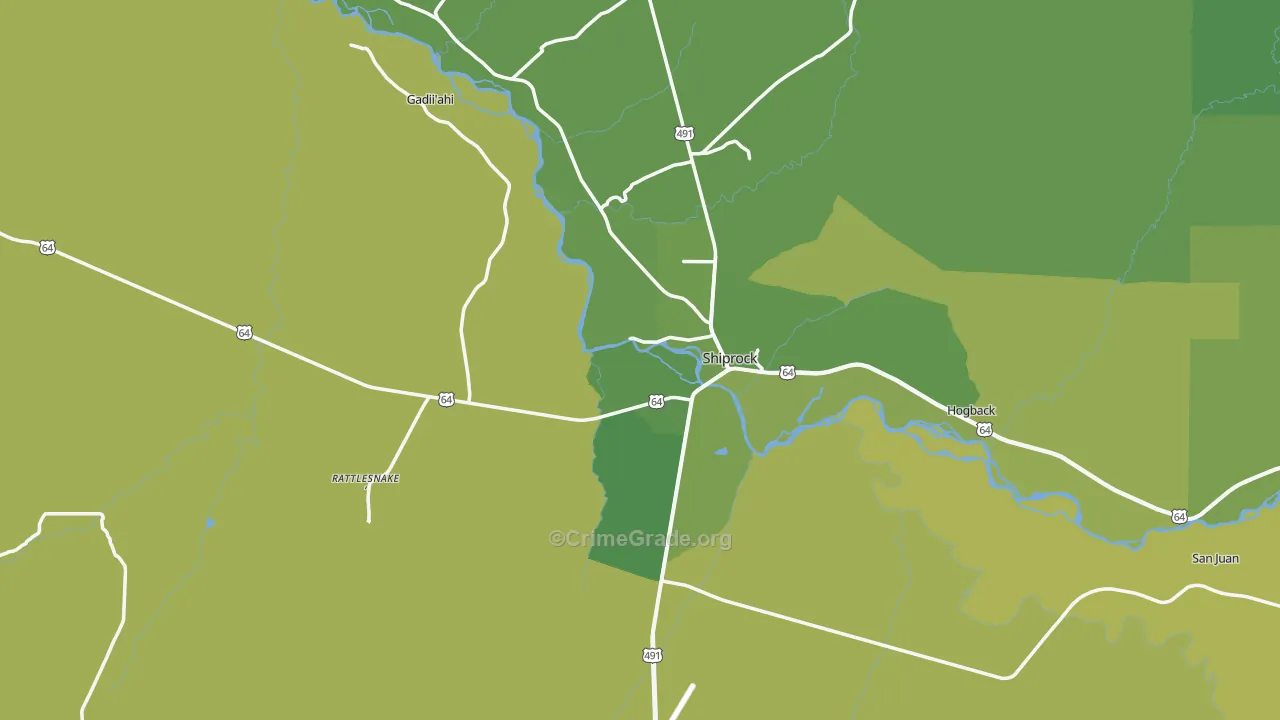 87420, NM Map of Vehicle Theft Rates