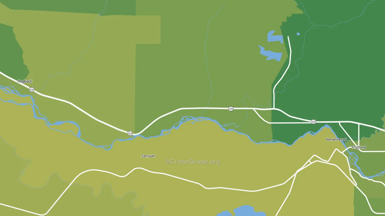 87421, NM Map of Vehicle Theft Rates