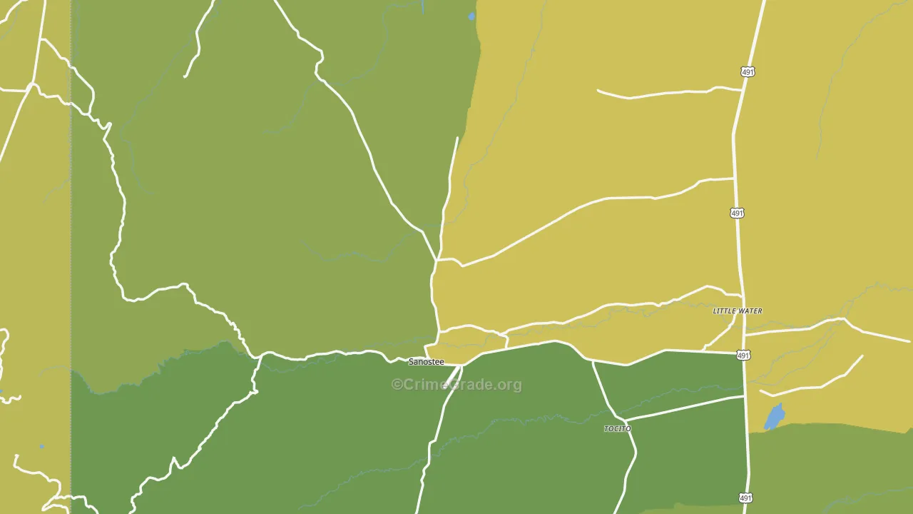 87461, NM Map of Vehicle Theft Rates