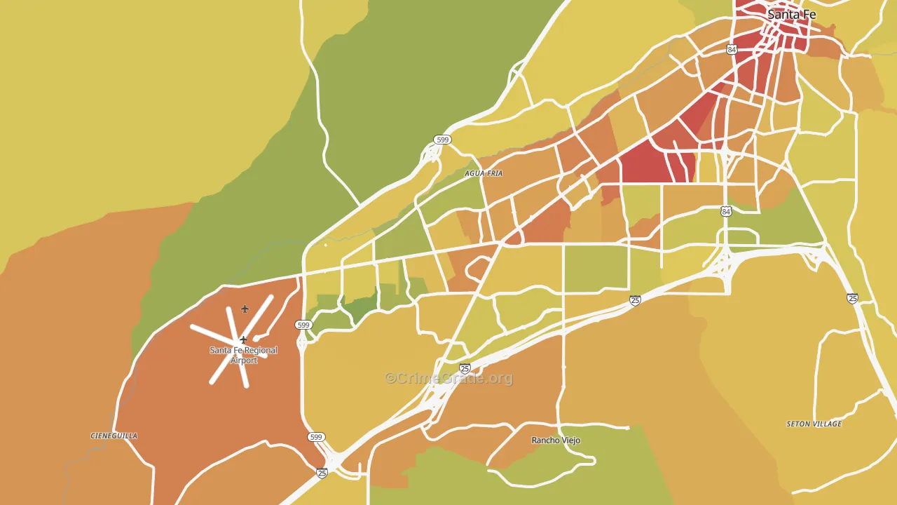 87507, NM Map of Vehicle Theft Rates