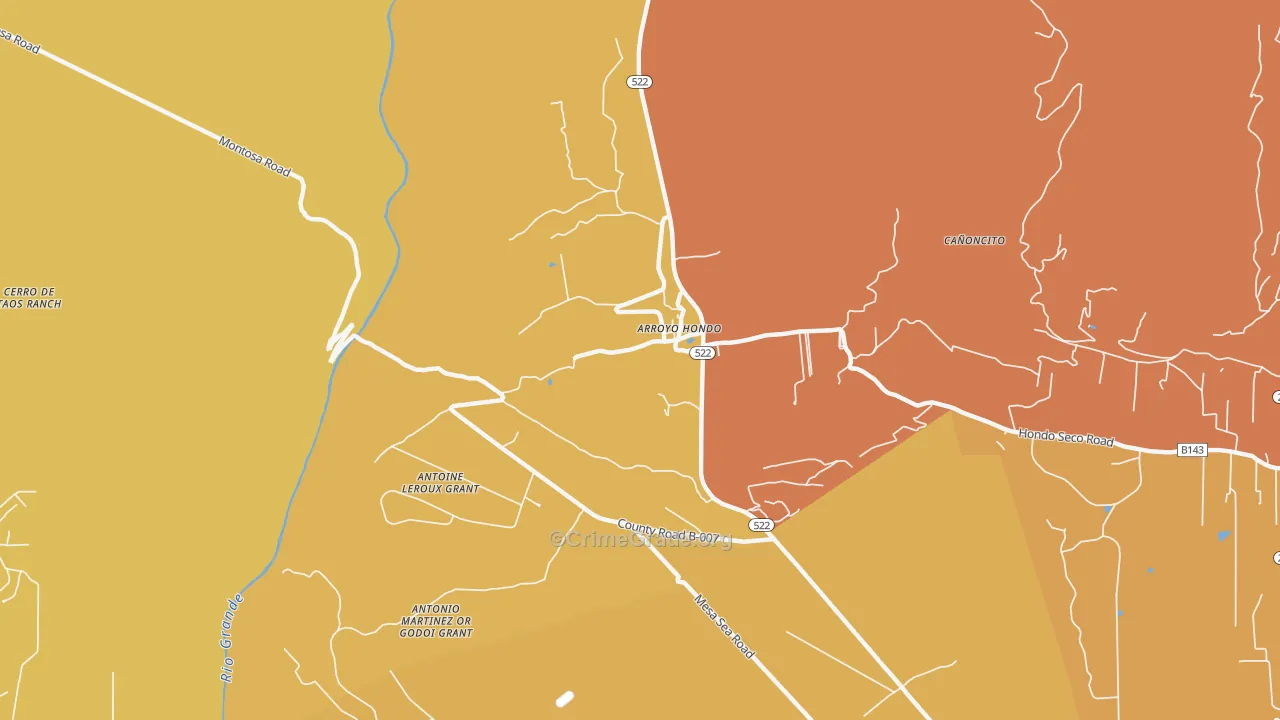 87513, NM Map of Vehicle Theft Rates