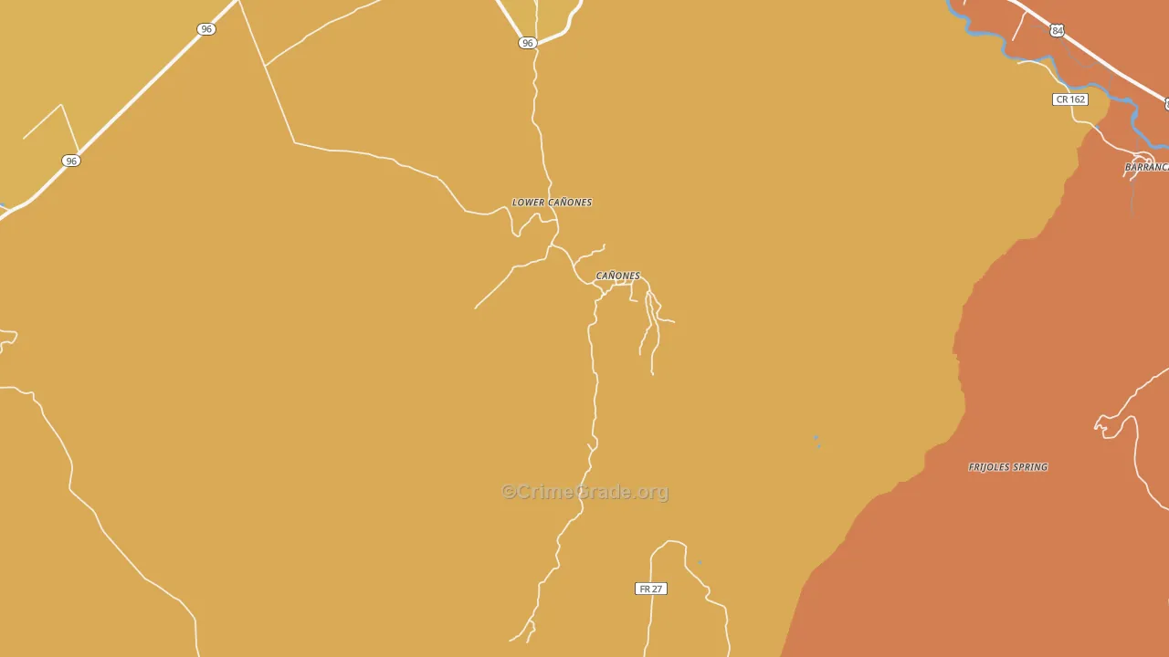 87516, NM Map of Vehicle Theft Rates