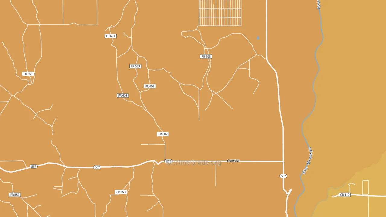 87517, NM Map of Vehicle Theft Rates