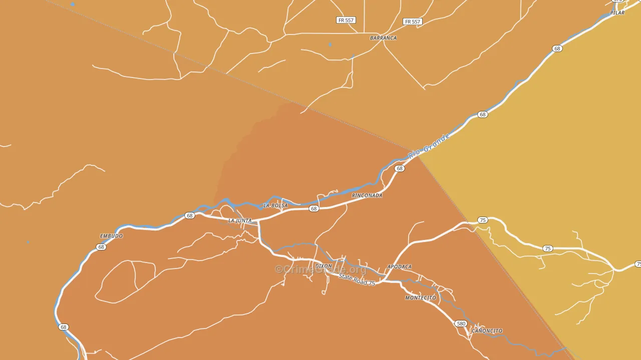 87531, NM Map of Vehicle Theft Rates