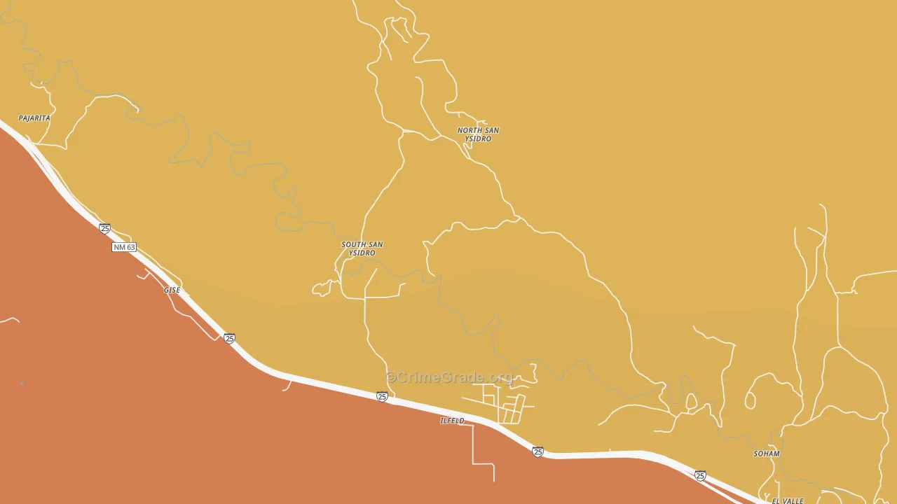 87538, NM Map of Vehicle Theft Rates