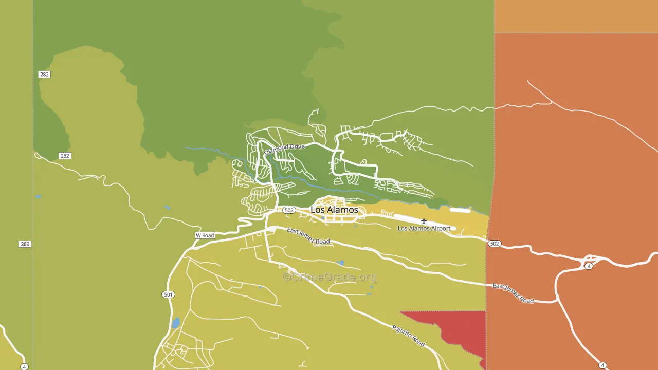 87544, NM Map of Vehicle Theft Rates