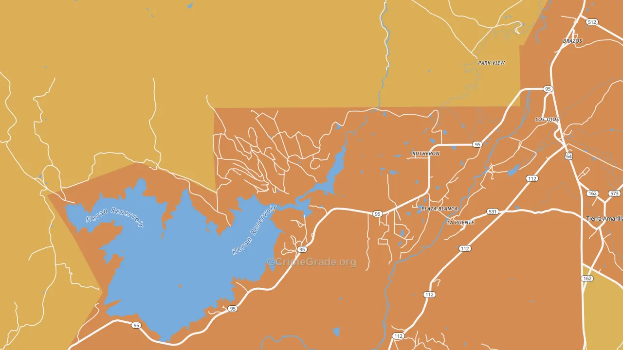 87551, NM Map of Vehicle Theft Rates