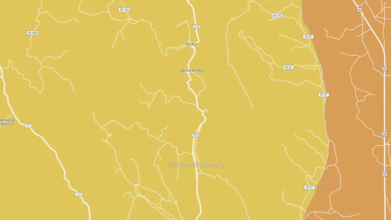 87554, NM Map of Vehicle Theft Rates