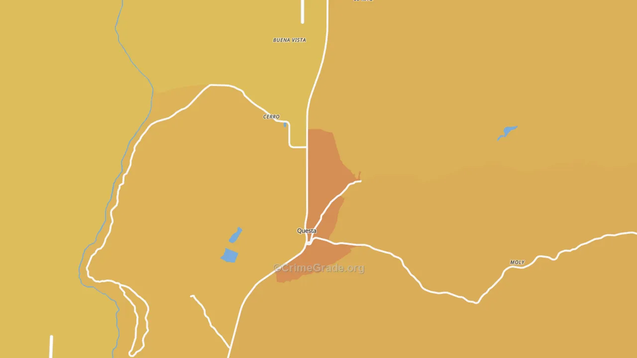 87556, NM Map of Vehicle Theft Rates