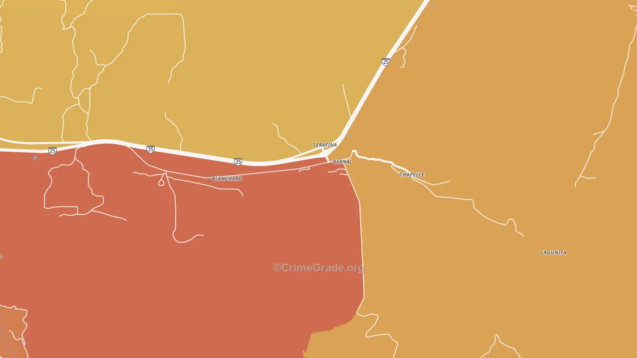 87569, NM Map of Vehicle Theft Rates