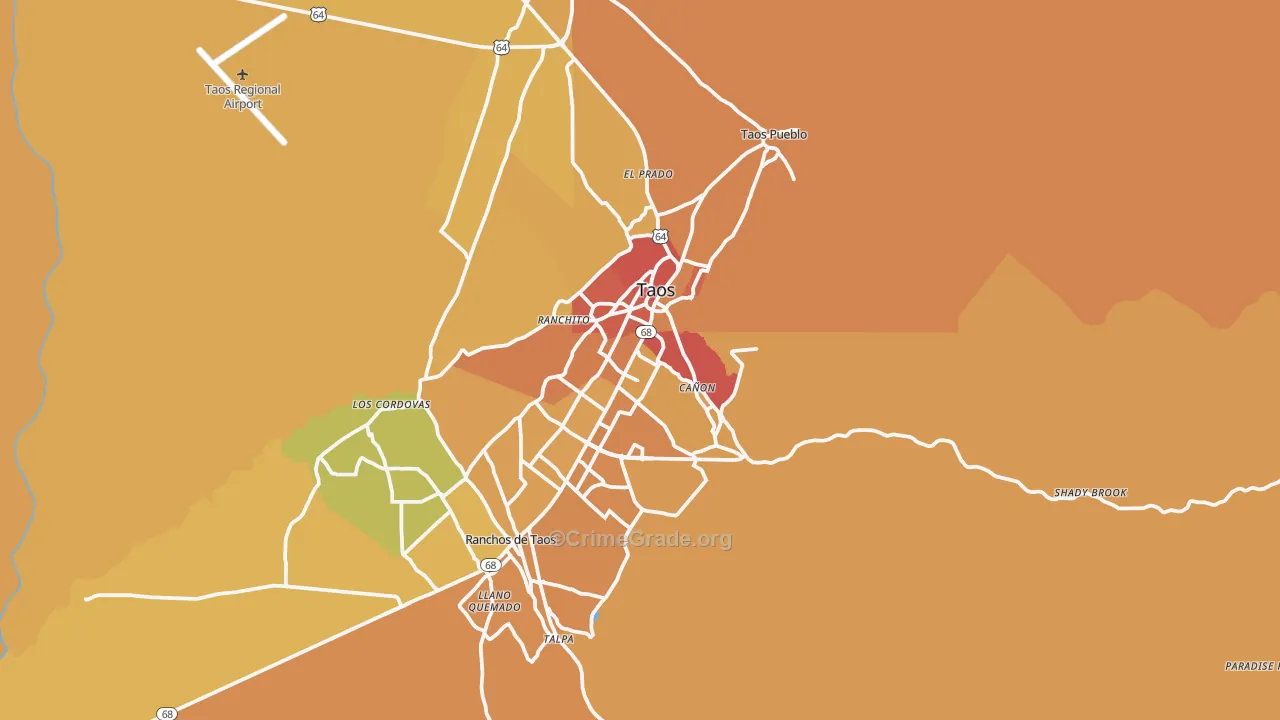 87571, NM Map of Vehicle Theft Rates