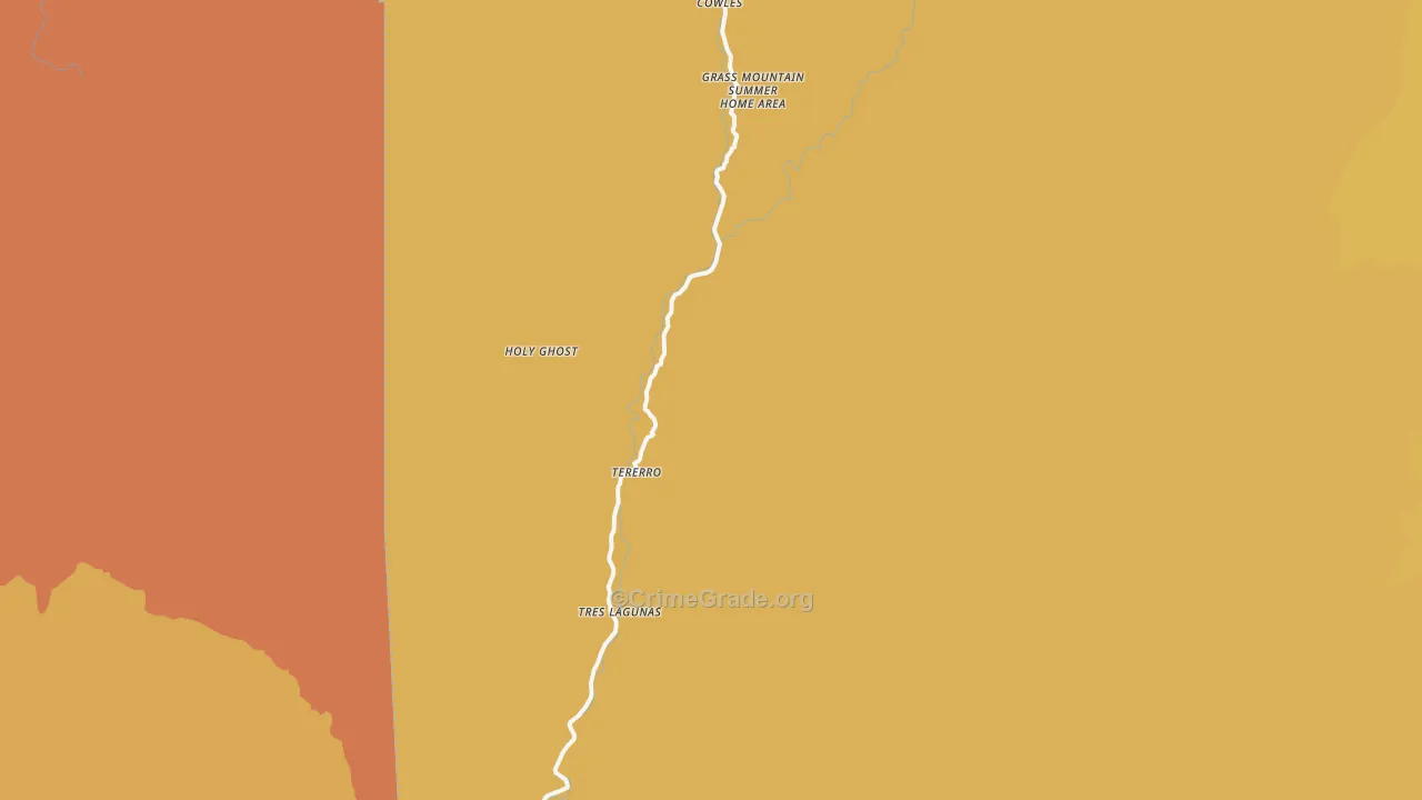 87573, NM Map of Vehicle Theft Rates