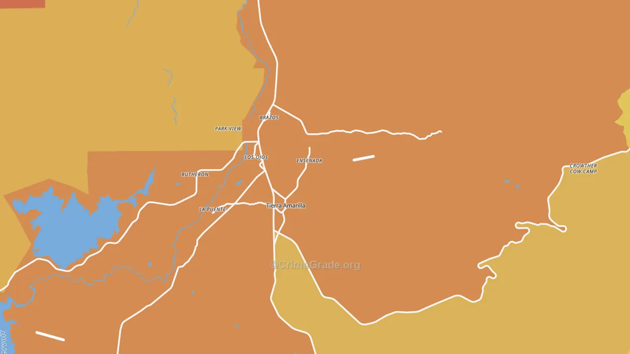 87575, NM Map of Vehicle Theft Rates