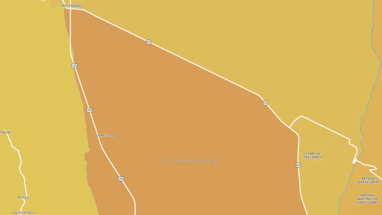 87577, NM Map of Vehicle Theft Rates