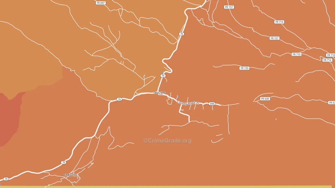 87578, NM Map of Vehicle Theft Rates