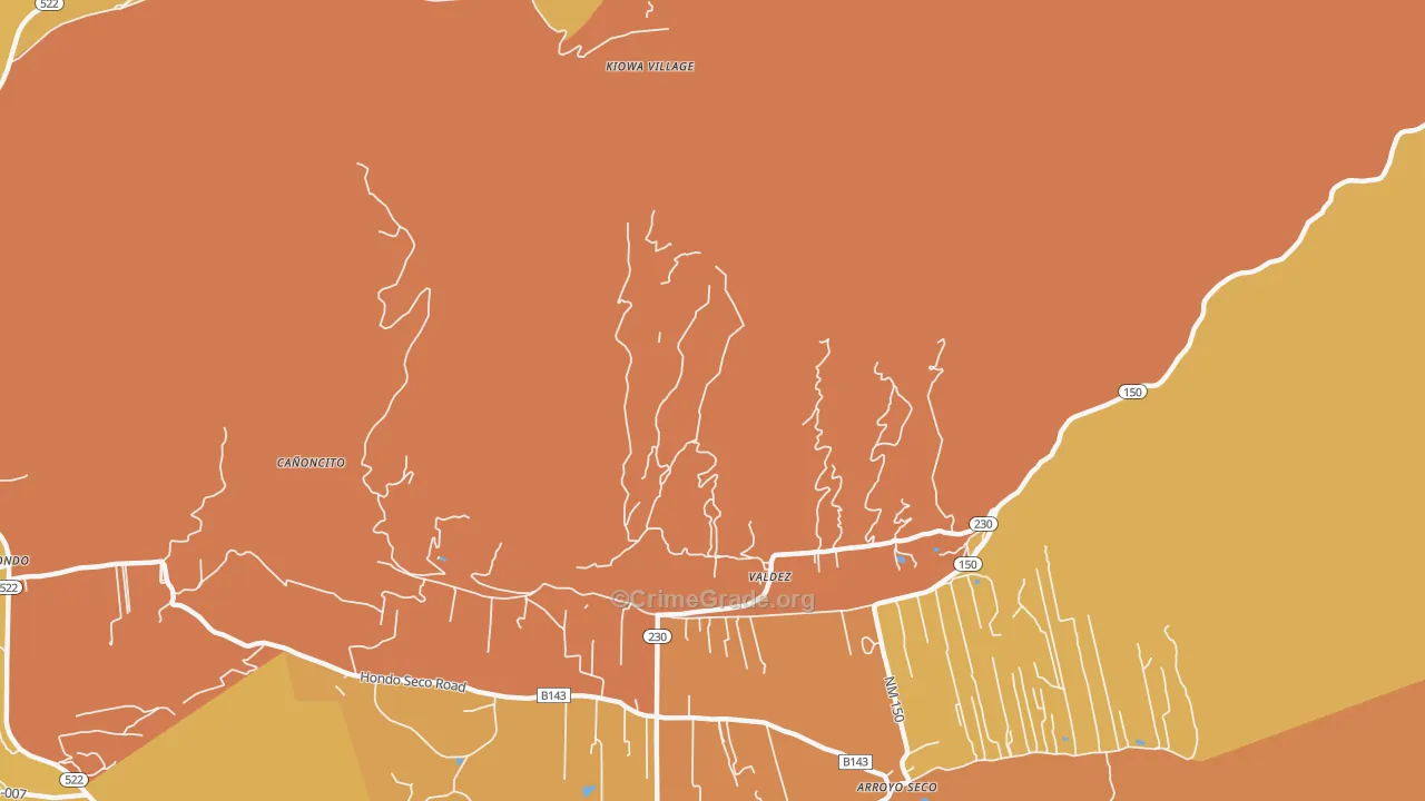 87580, NM Map of Vehicle Theft Rates