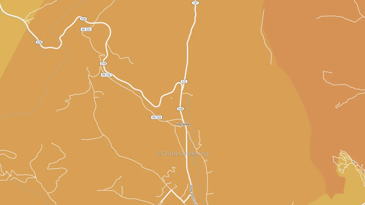 87723, NM Map of Vehicle Theft Rates