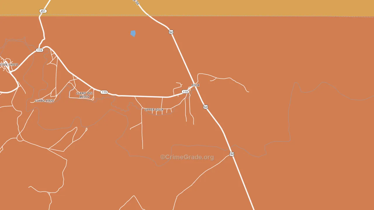 87724, NM Map of Vehicle Theft Rates