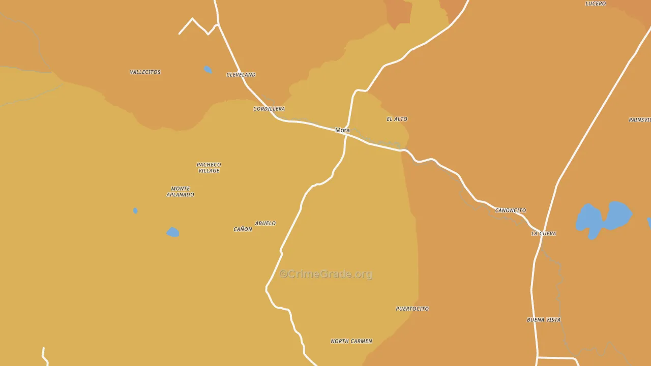 87732, NM Map of Vehicle Theft Rates