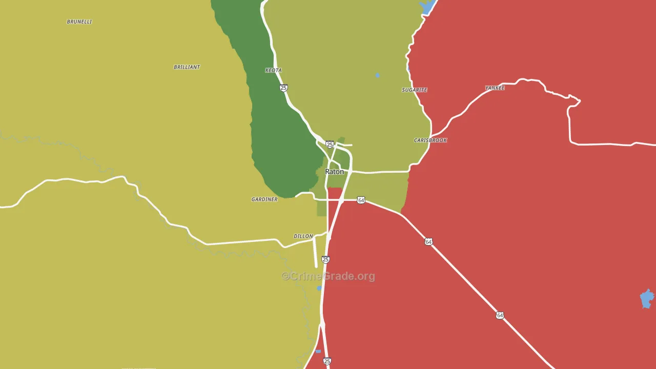 87740, NM Map of Vehicle Theft Rates