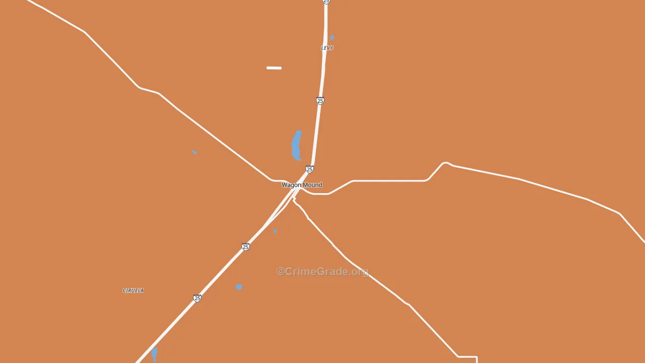 87752, NM Map of Vehicle Theft Rates