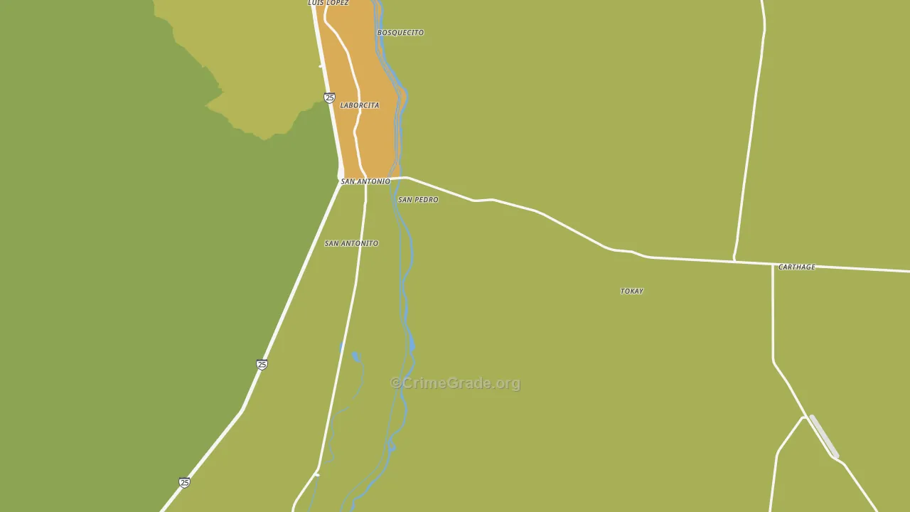87832, NM Map of Vehicle Theft Rates