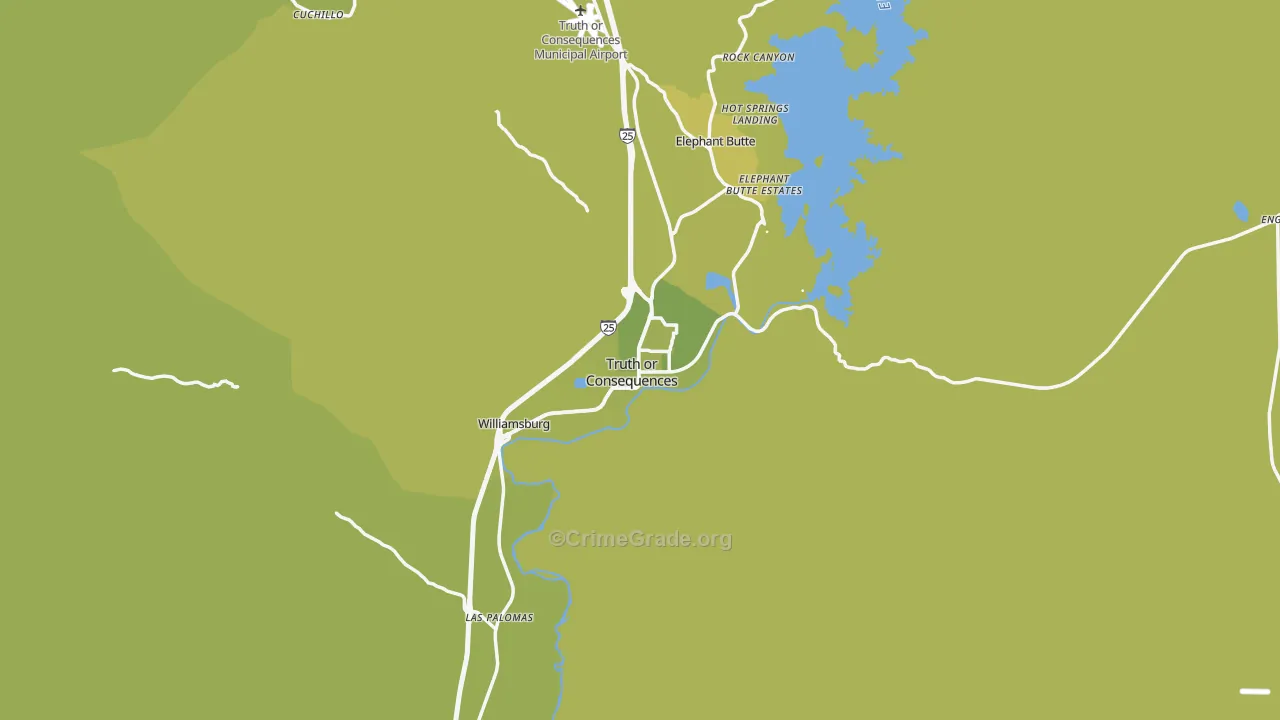 87901, NM Map of Vehicle Theft Rates