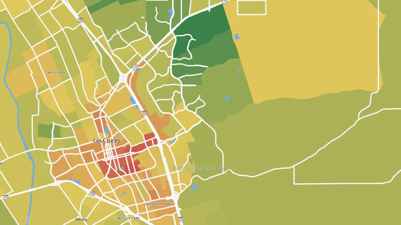 88011, NM Map of Vehicle Theft Rates