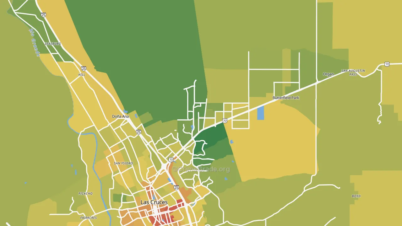 88012, NM Map of Vehicle Theft Rates
