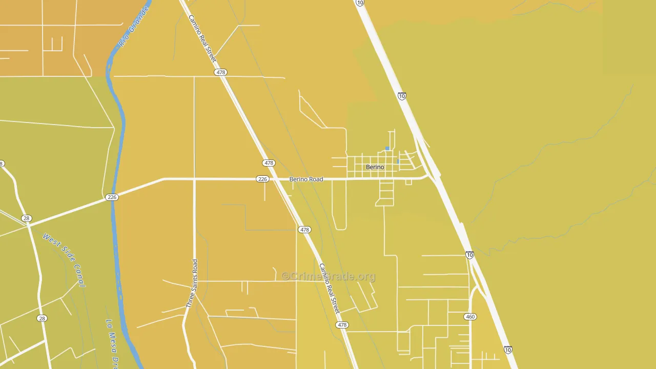 88024, NM Map of Vehicle Theft Rates