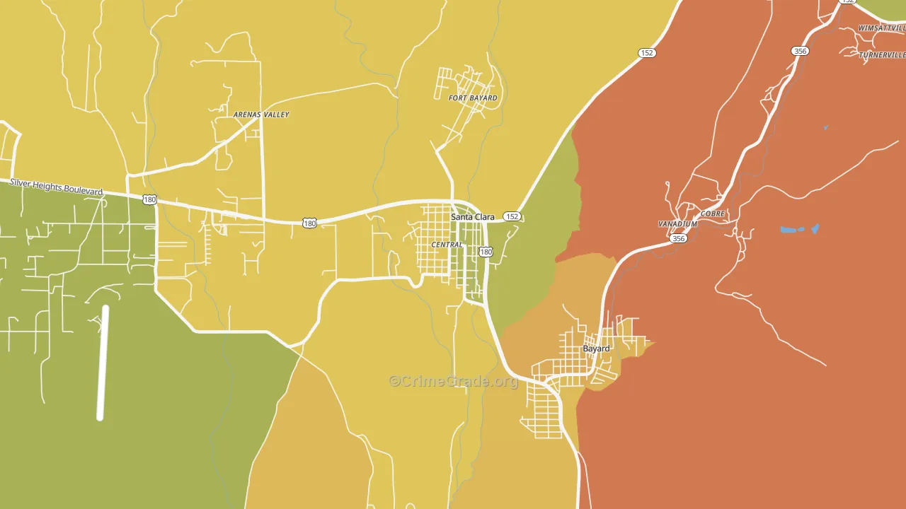 88026, NM Map of Vehicle Theft Rates