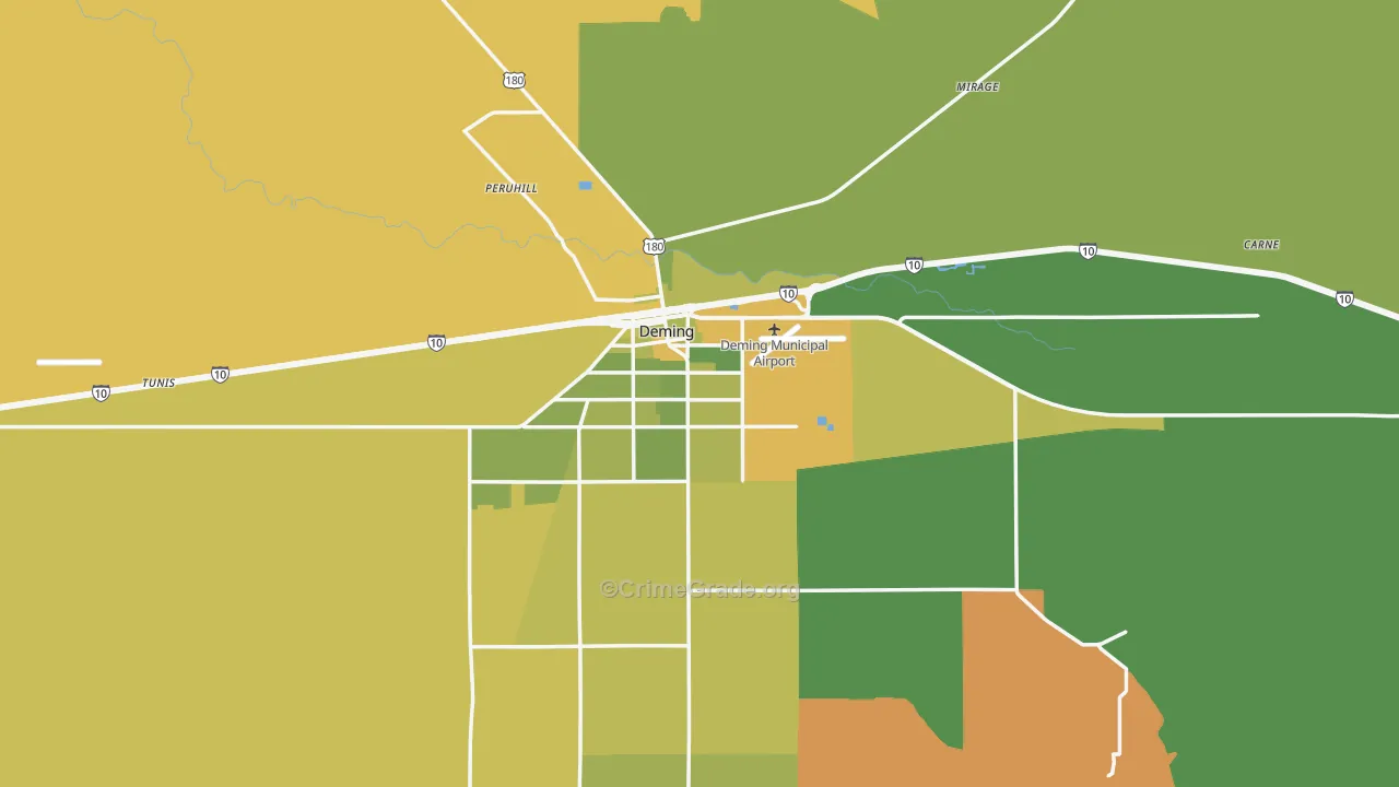 88030, NM Map of Vehicle Theft Rates