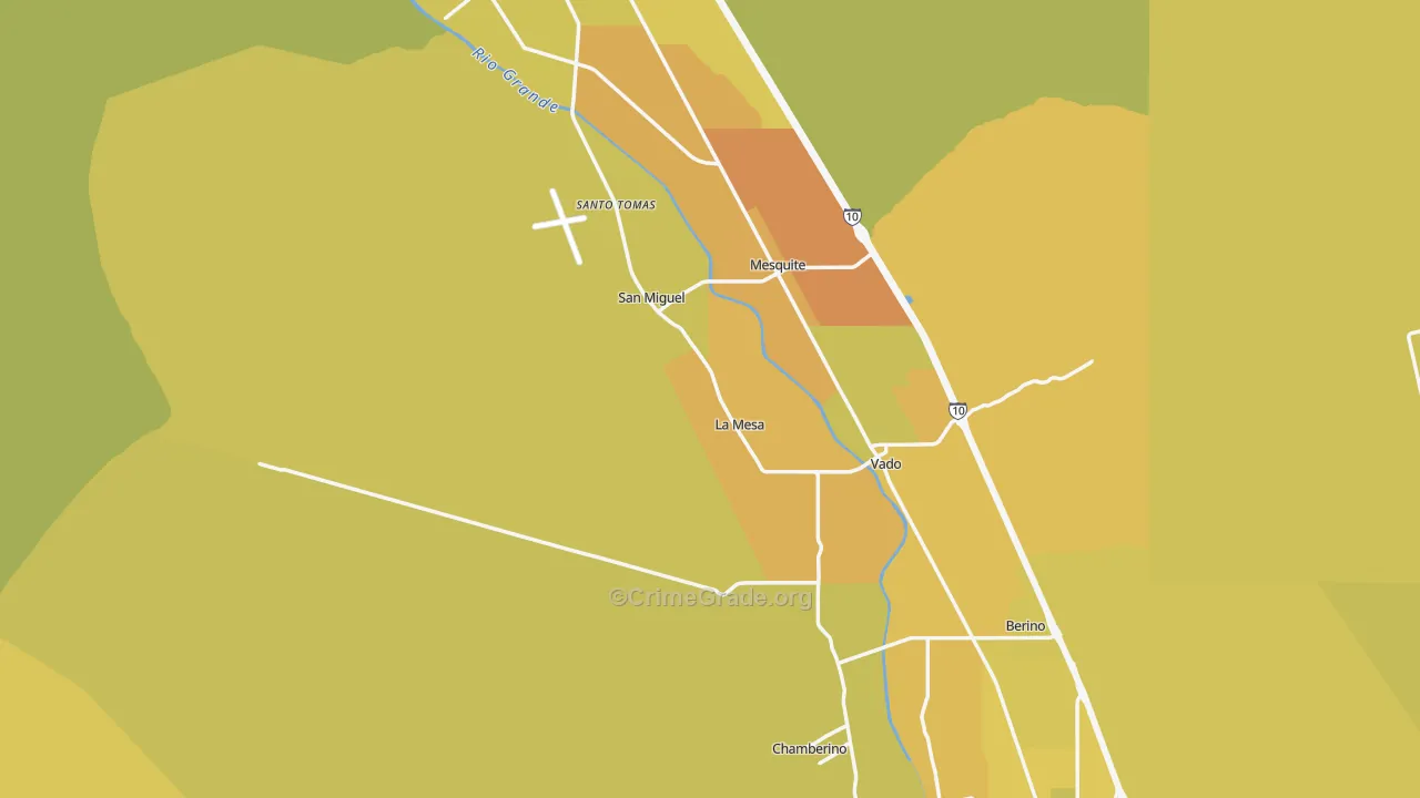 88044, NM Map of Vehicle Theft Rates