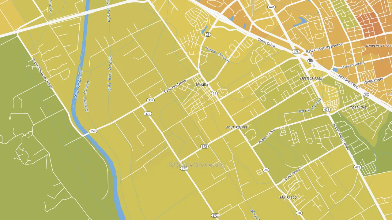 88046, NM Map of Vehicle Theft Rates