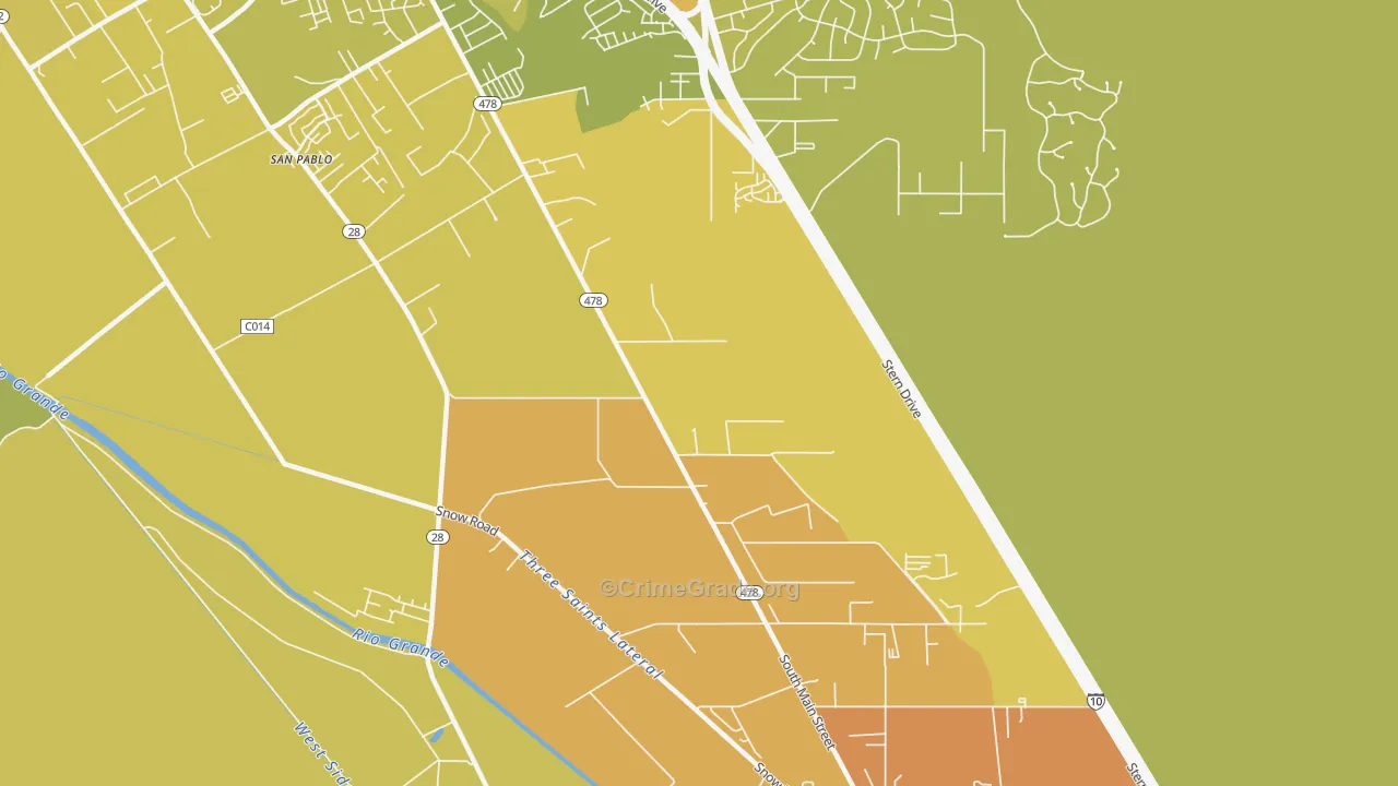 88047, NM Map of Vehicle Theft Rates