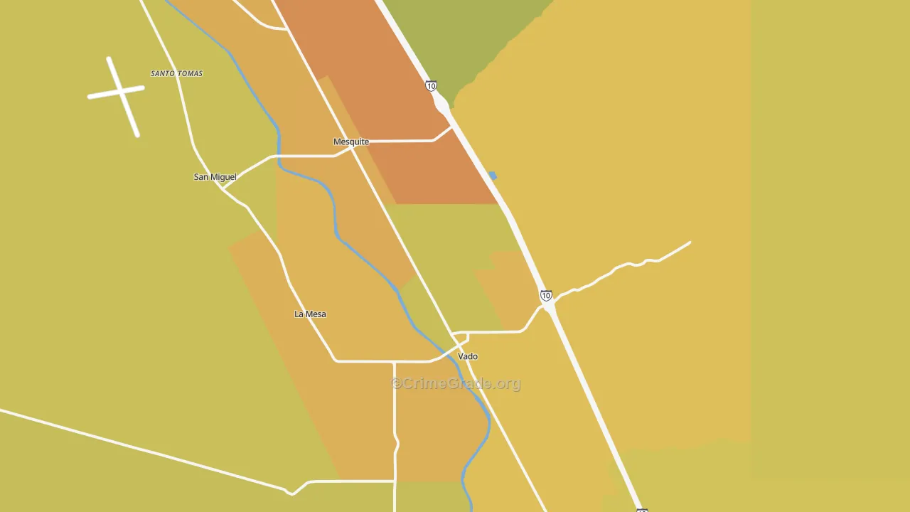 88048, NM Map of Vehicle Theft Rates