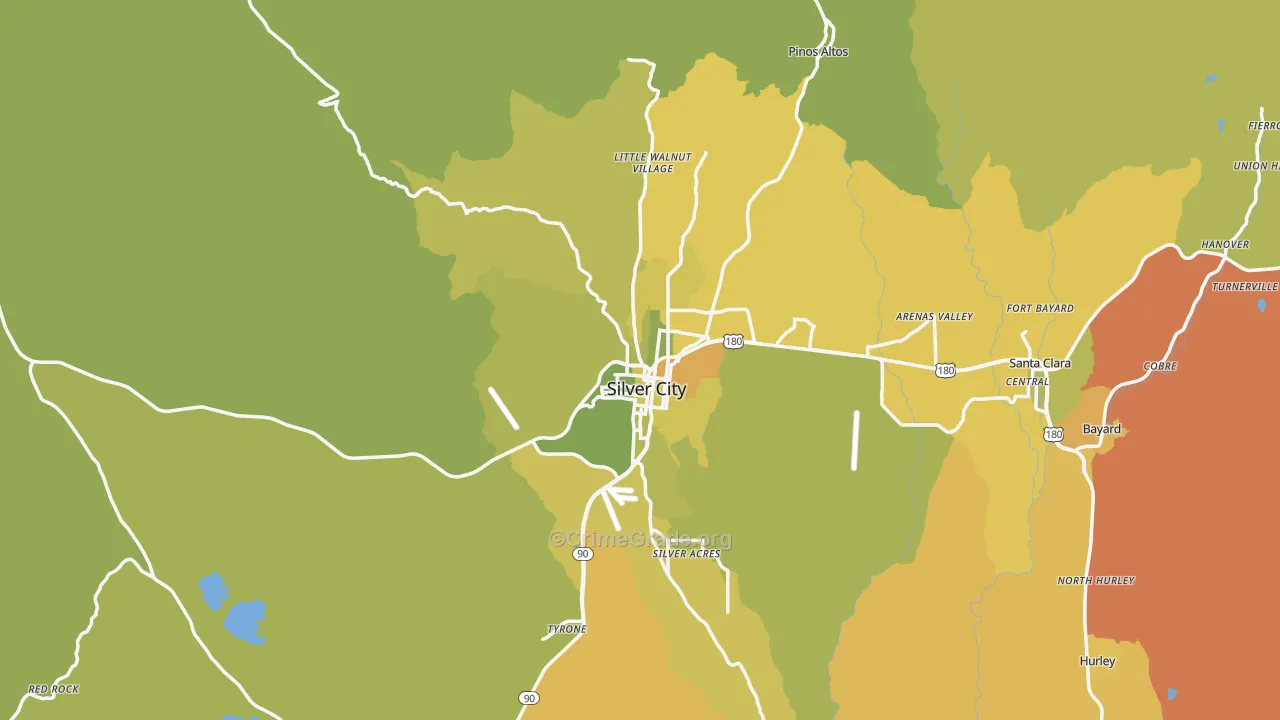 88061, NM Map of Vehicle Theft Rates
