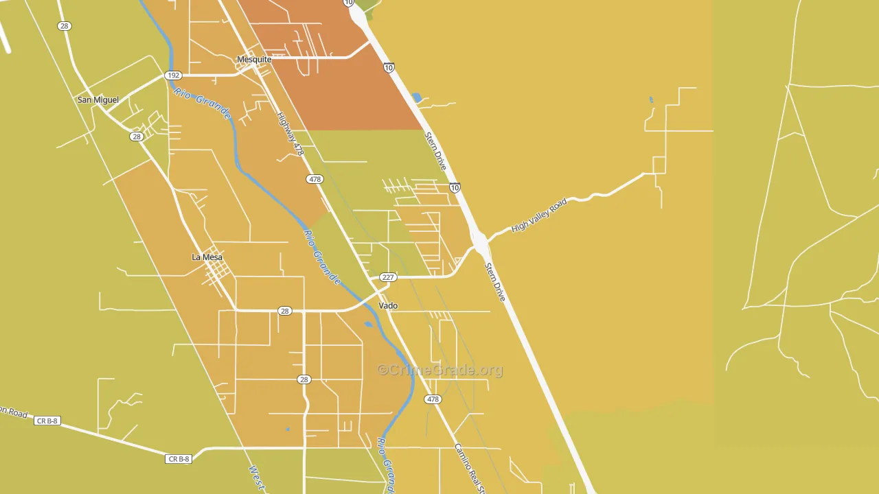 88072, NM Map of Vehicle Theft Rates