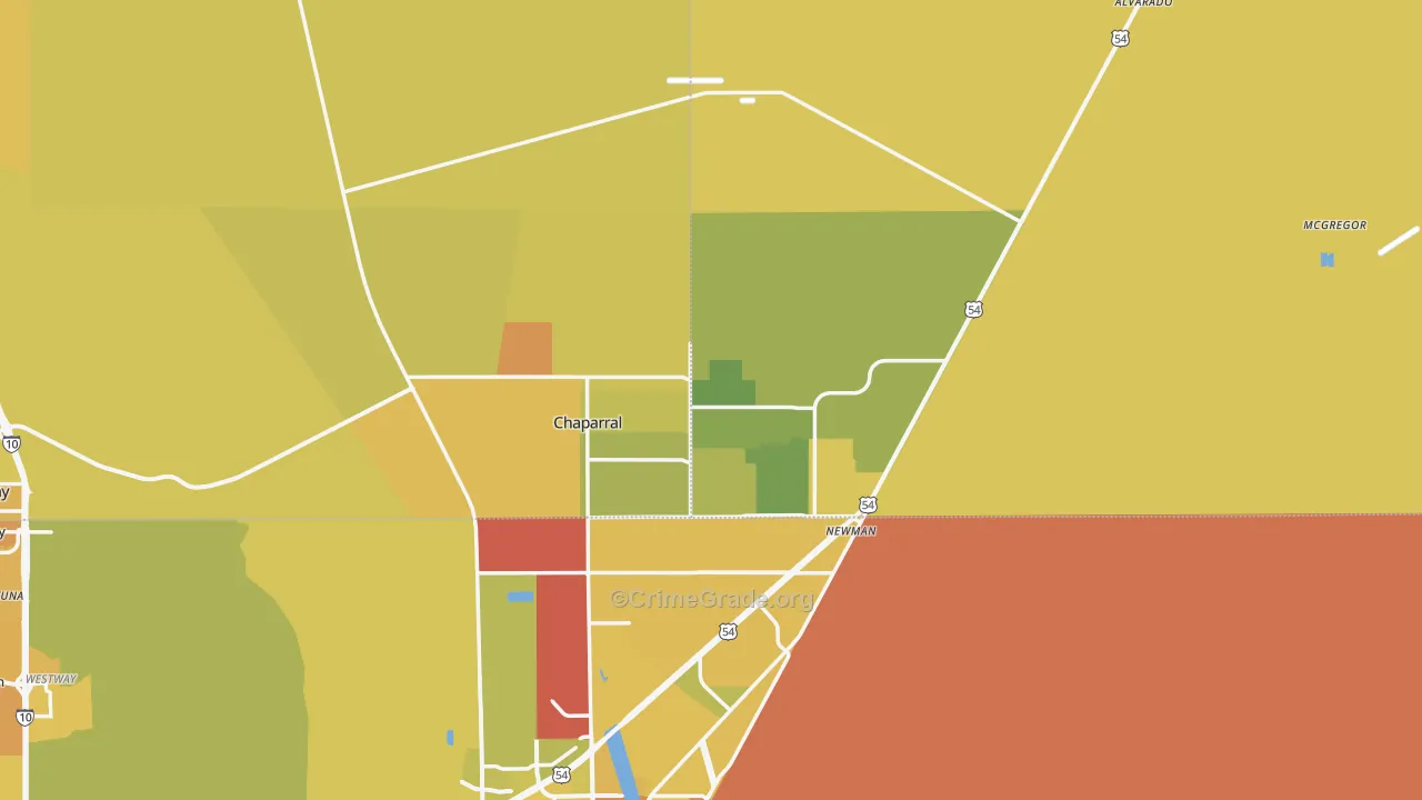 88081, NM Map of Vehicle Theft Rates