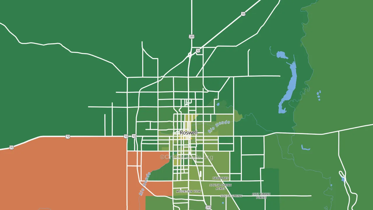 88201, NM Map of Vehicle Theft Rates