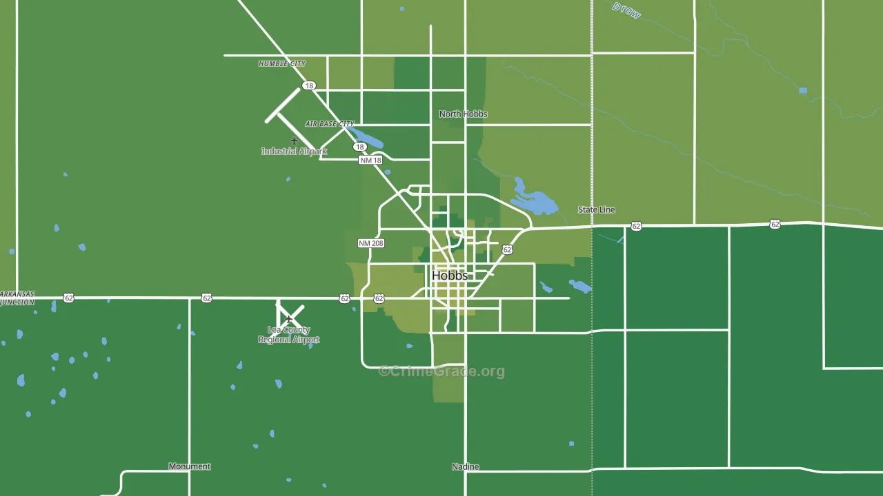 88240, NM Map of Vehicle Theft Rates