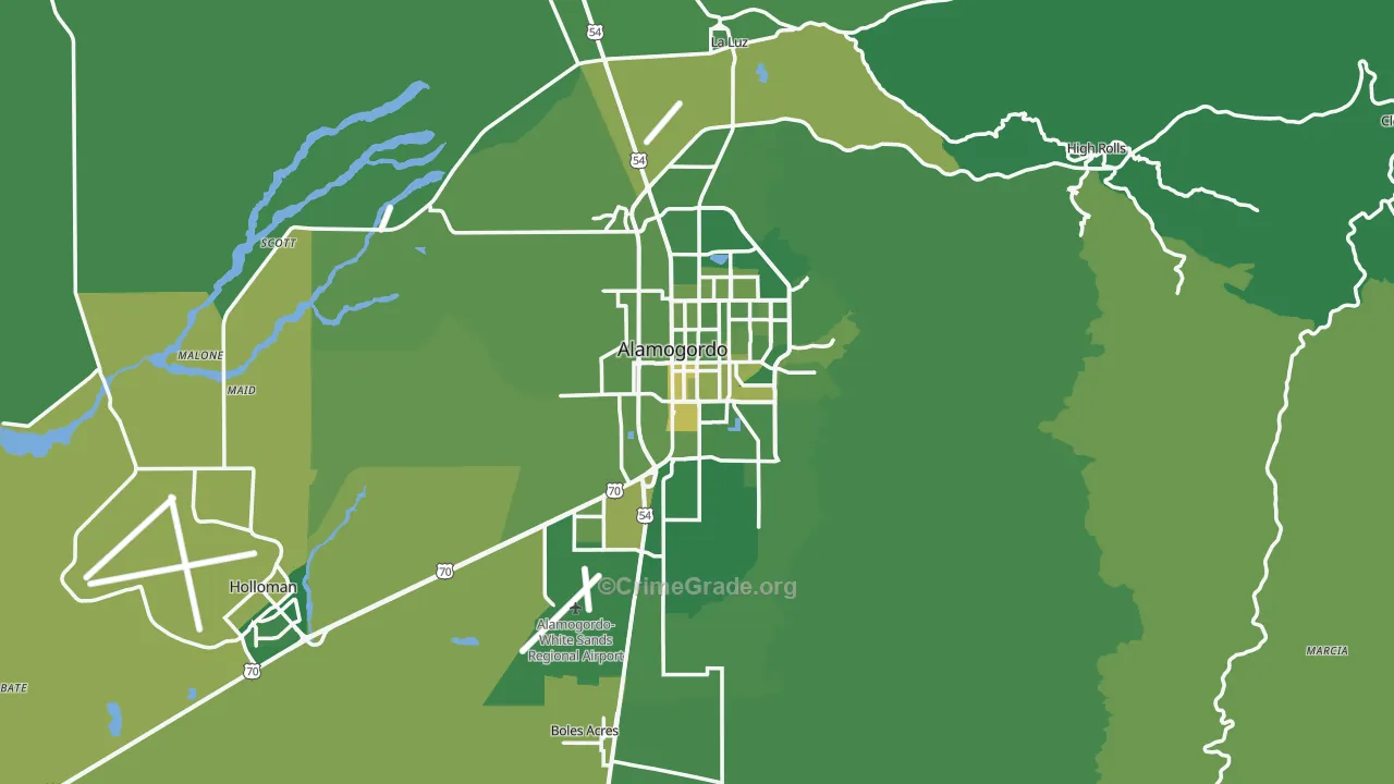 88310, NM Map of Vehicle Theft Rates