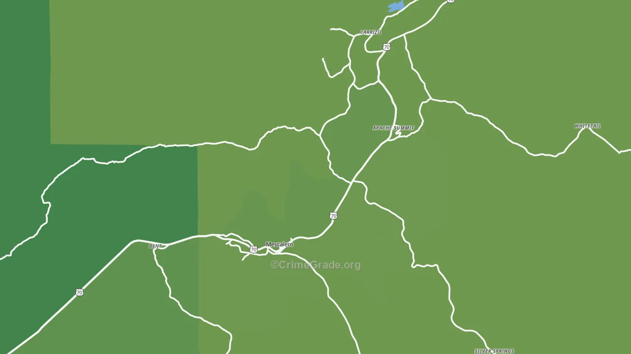 88340, NM Map of Vehicle Theft Rates